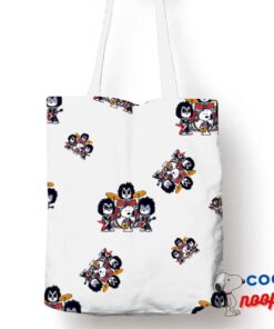 Brilliant Snoopy Kiss Rock Band Tote Bag 1