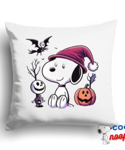 Brilliant Snoopy Nightmare Before Christmas Movie Square Pillow 1