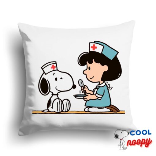 Brilliant Snoopy Nurse Square Pillow 1