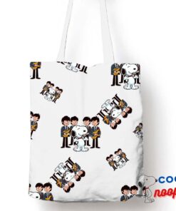 Brilliant Snoopy The Beatles Rock Band Tote Bag 1