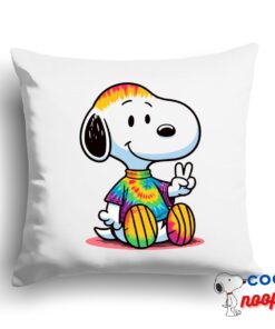 Brilliant Snoopy Tie Dye Square Pillow 1