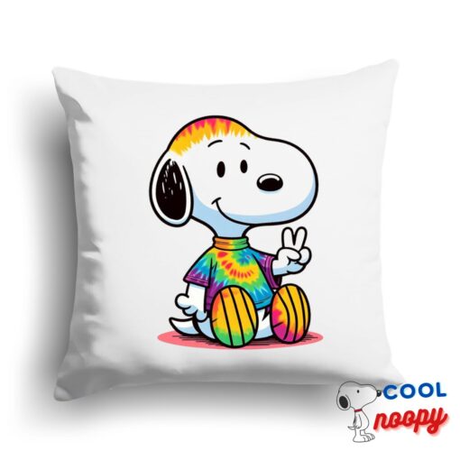 Brilliant Snoopy Tie Dye Square Pillow 1