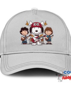 Cheerful Snoopy Acdc Rock Band Hat 3