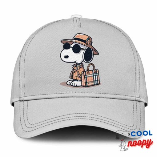 Cheerful Snoopy Burberry Hat 3