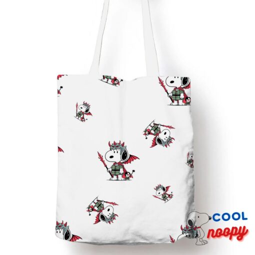 Cheerful Snoopy Demon Slayer Tote Bag 1