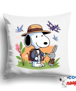 Cheerful Snoopy Fortnite Square Pillow 1