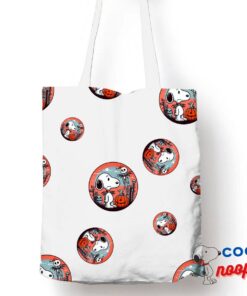 Cheerful Snoopy Nightmare Before Christmas Movie Tote Bag 1