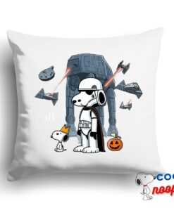 Cheerful Snoopy Star Wars Movie Square Pillow 1