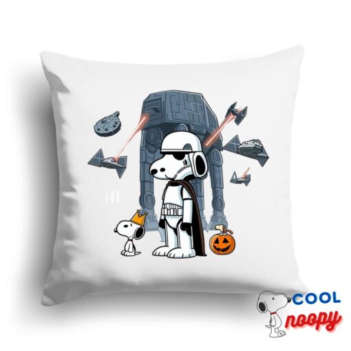 Cheerful Snoopy Star Wars Movie Square Pillow 1