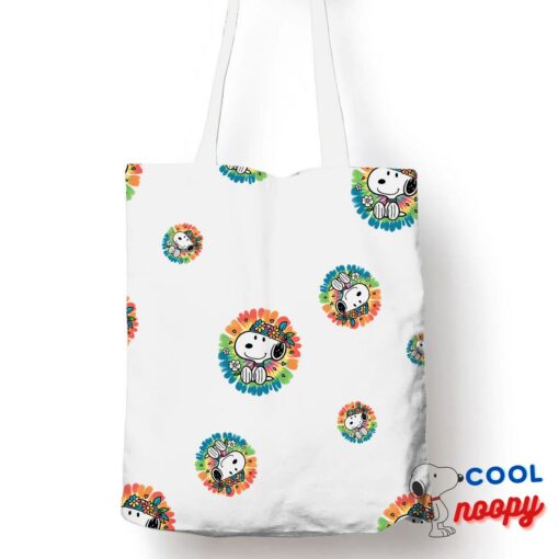 Cheerful Snoopy Tie Dye Tote Bag 1