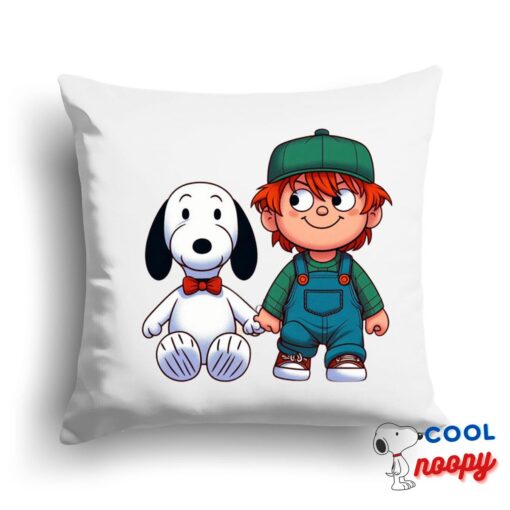 Colorful Snoopy Chucky Movie Square Pillow 1