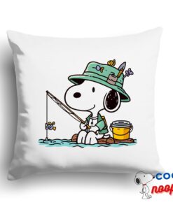 Colorful Snoopy Fishing Square Pillow 1