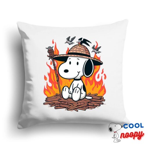 Colorful Snoopy Hellfire Club Square Pillow 1