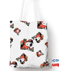 Colorful Snoopy Jurassic Park Tote Bag 1