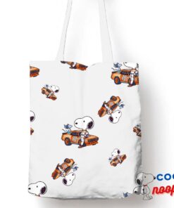 Colorful Snoopy Nascar Tote Bag 1