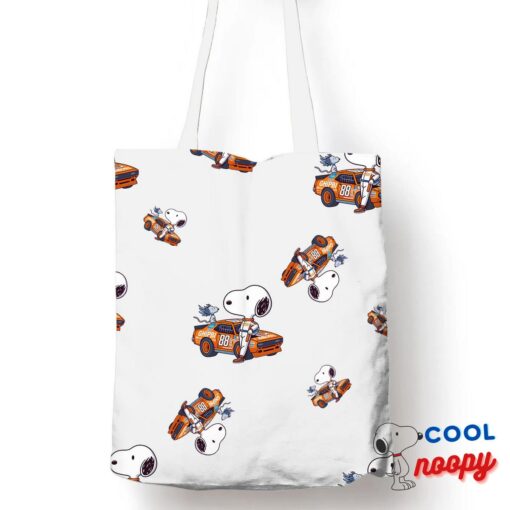 Colorful Snoopy Nascar Tote Bag 1