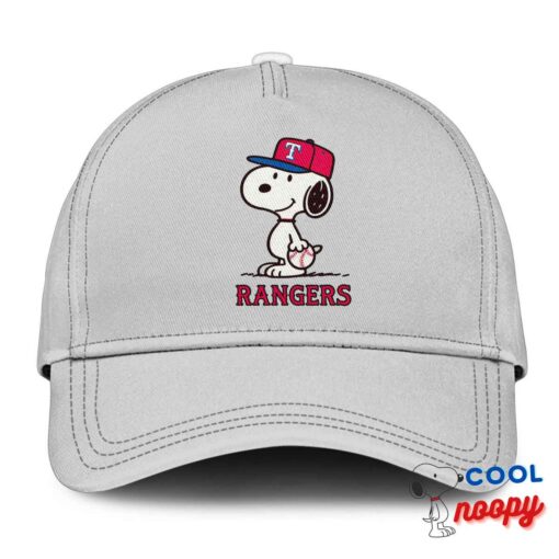Colorful Snoopy Texas Rangers Logo Hat 3