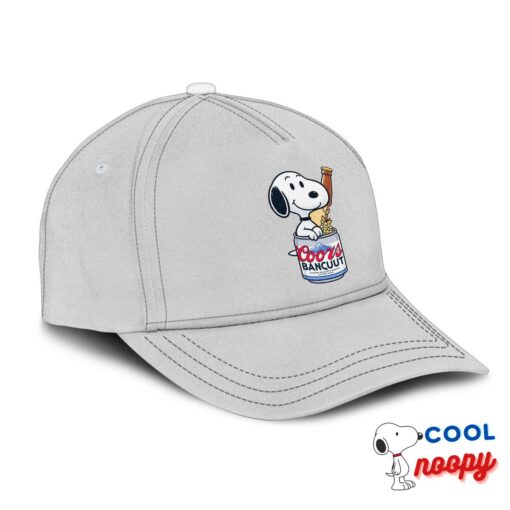 Comfortable Snoopy Coors Banquet Logo Hat 2
