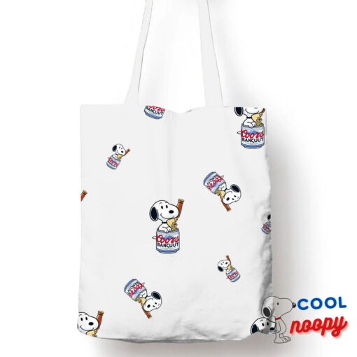 Comfortable Snoopy Coors Banquet Logo Tote Bag 1