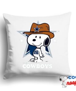 Comfortable Snoopy Dallas Cowboys Logo Square Pillow 1