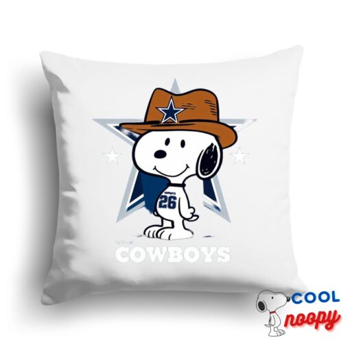 Comfortable Snoopy Dallas Cowboys Logo Square Pillow 1