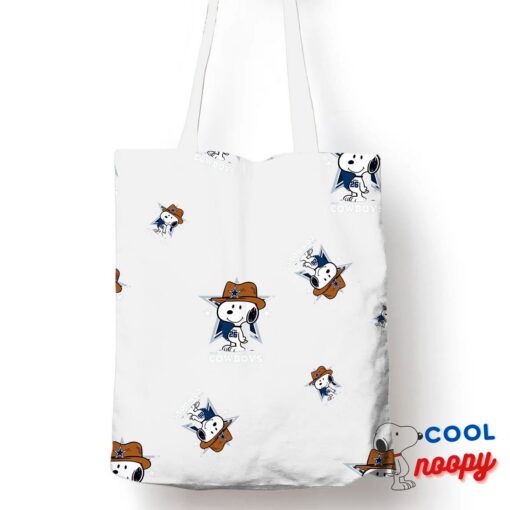Comfortable Snoopy Dallas Cowboys Logo Tote Bag 1