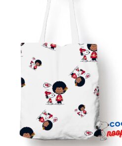 Comfortable Snoopy Kansas City Chiefs Logo Tote Bag 1