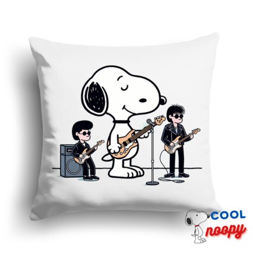 Comfortable Snoopy The Smiths Rock Band Square Pillow 1