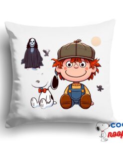 Cool Snoopy Chucky Movie Square Pillow 1