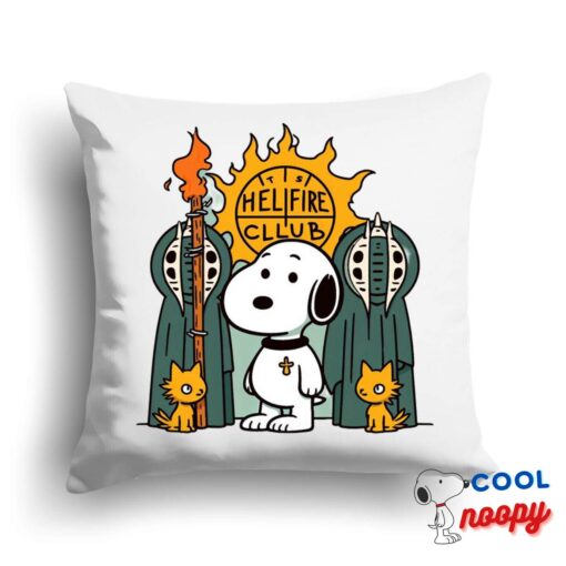 Cool Snoopy Hellfire Club Square Pillow 1