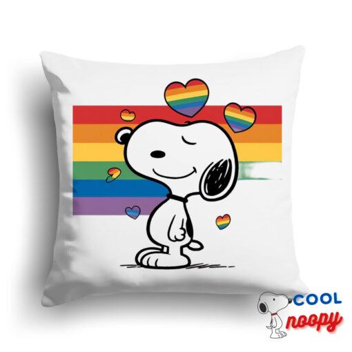 Cool Snoopy Pride Symbol Square Pillow 1