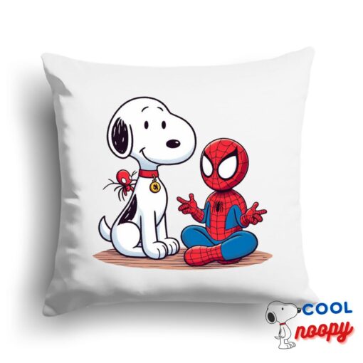 Cool Snoopy Spiderman Square Pillow 1