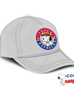 Cool Snoopy Texas Rangers Logo Hat 2