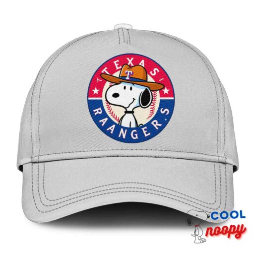 Cool Snoopy Texas Rangers Logo Hat 3