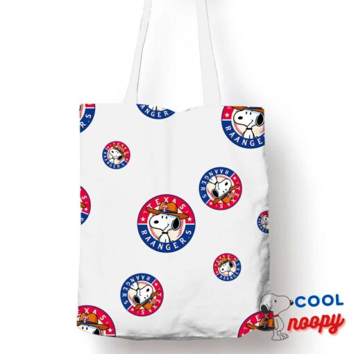 Cool Snoopy Texas Rangers Logo Tote Bag 1
