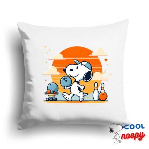 Creative Snoopy Bowling Square Pillow 1