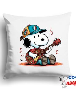 Creative Snoopy Grateful Dead Rock Band Square Pillow 1