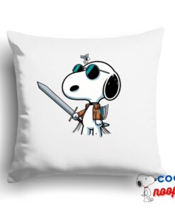 Discount Snoopy Attack On Titan Square Pillow 1