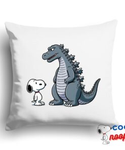 Discount Snoopy Godzilla Square Pillow 1