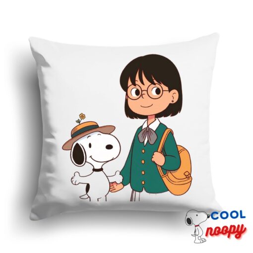 Discount Snoopy Teacher Square Pillow 1