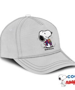 Excellent Snoopy Barcelona Logo Hat 2