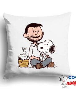 Excellent Snoopy Dad Square Pillow 1