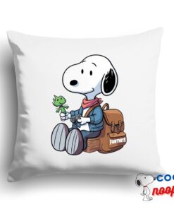 Excellent Snoopy Fortnite Square Pillow 1