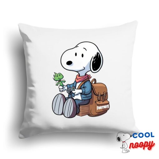 Excellent Snoopy Fortnite Square Pillow 1