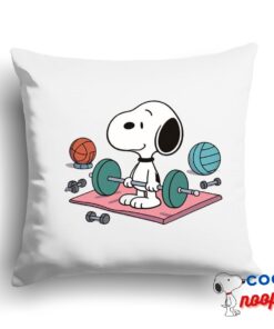 Excellent Snoopy Gym Square Pillow 1
