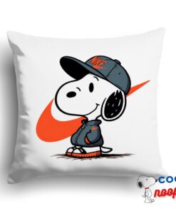 Excellent Snoopy Nike Logo Square Pillow 1