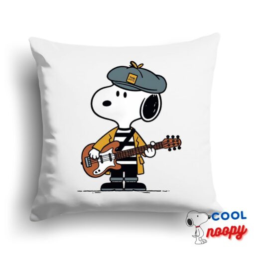 Excellent Snoopy The Smiths Rock Band Square Pillow 1