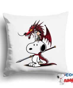 Exciting Snoopy Demon Slayer Square Pillow 1