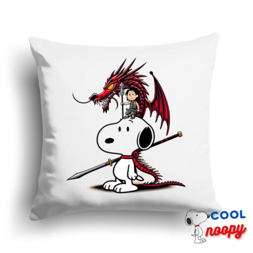Exciting Snoopy Demon Slayer Square Pillow 1