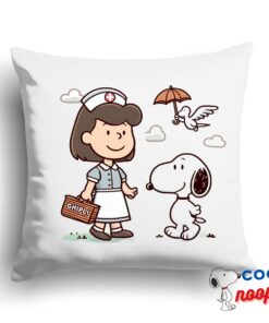 Exciting Snoopy Nurse Square Pillow 1